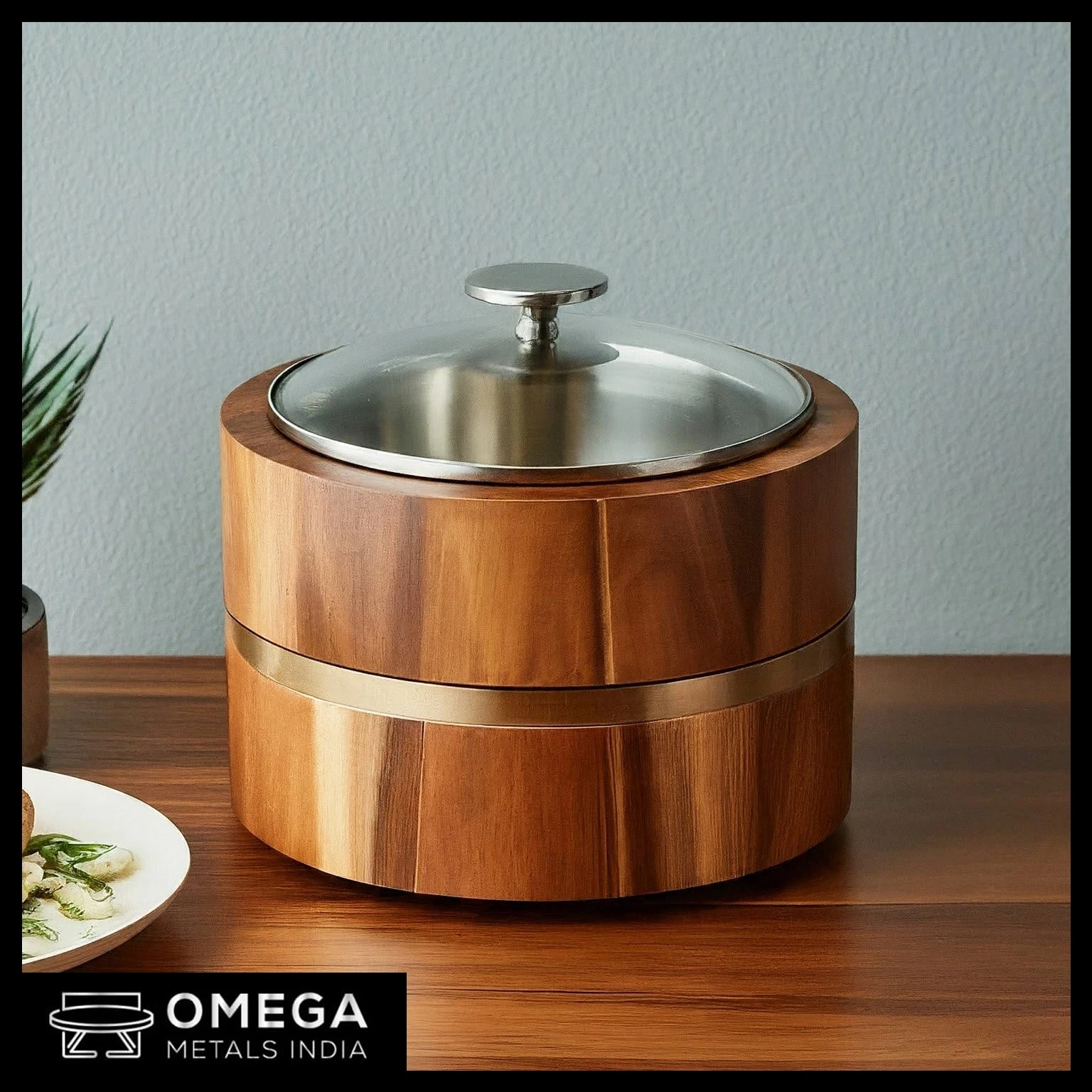 Stylish Small Wooden Casserole Dish For Arabic Kitchen And Restaurants High Quality Food Warmer