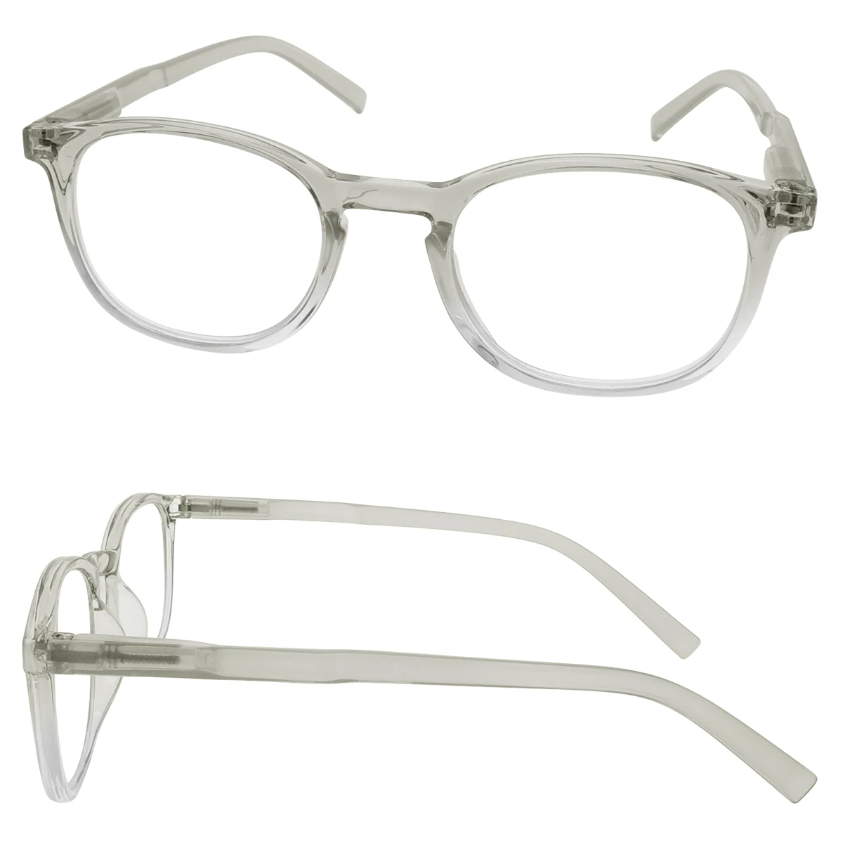 Hot Sale Retro Round Vintage Gradient Green Color Spectacle Frame Reading Glasses