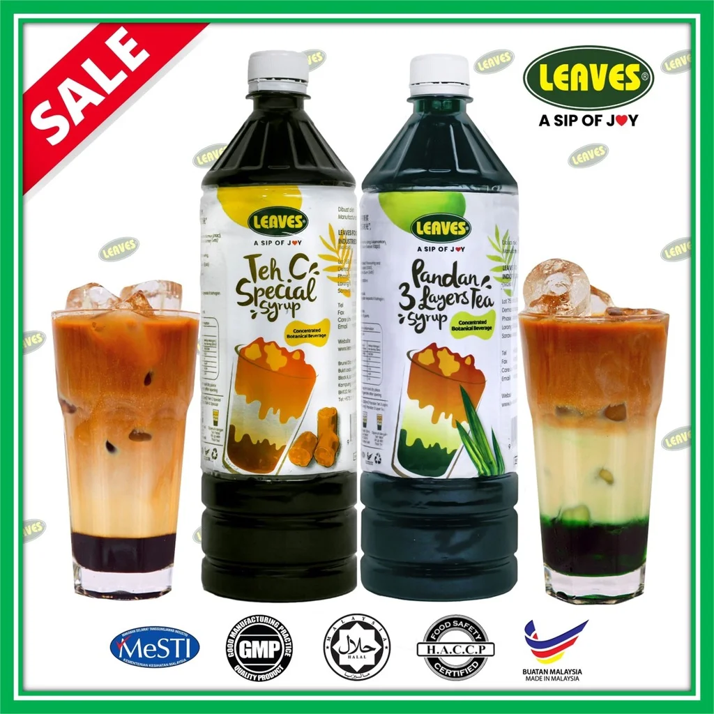 1Litre | Leaves Sarawak Tea Syrup Concentrate | Sirap Concentrate Teh C Special Sarawak | 13 Flavors | Tea Special Syrup