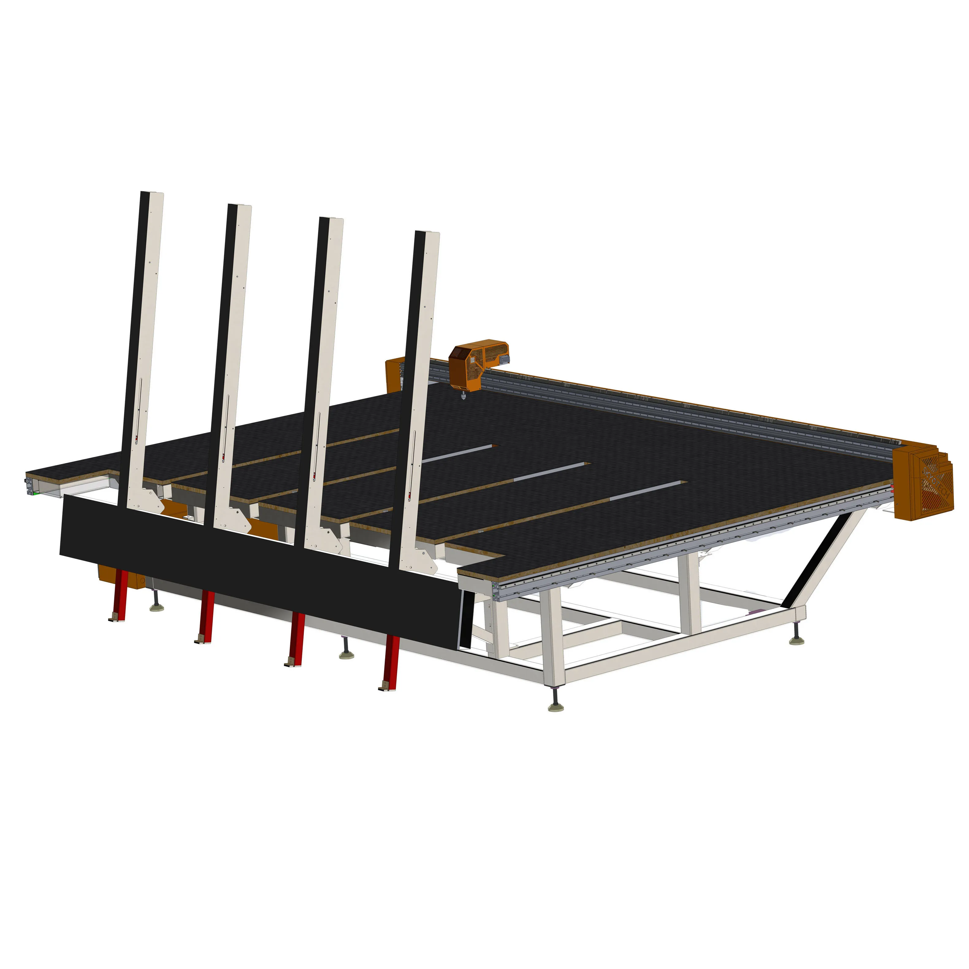 Best quality CNC glass cutting machine Sherhan 2633 equipment for straight and curved cutting of glass and mirror sheets
