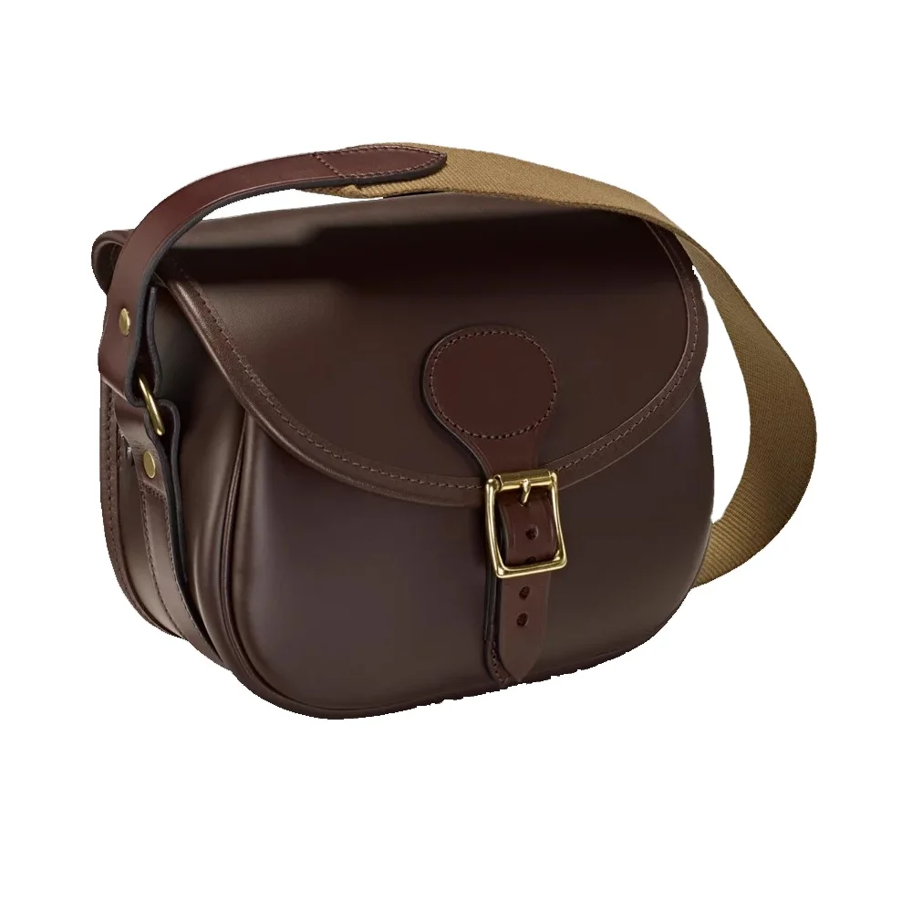 Leather Cartridge Bag Capacity 75-100 Shell Top grain genuine leather High quality Leather Cartridge Bag Shooting Shells Bag