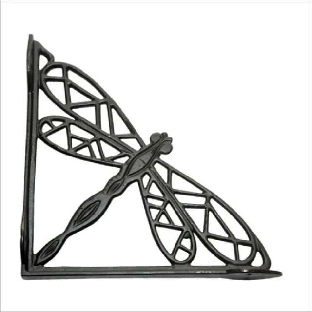 Decorative Black antique new design shelf bracket butterfly vintage handmade hand forged wrought iron
