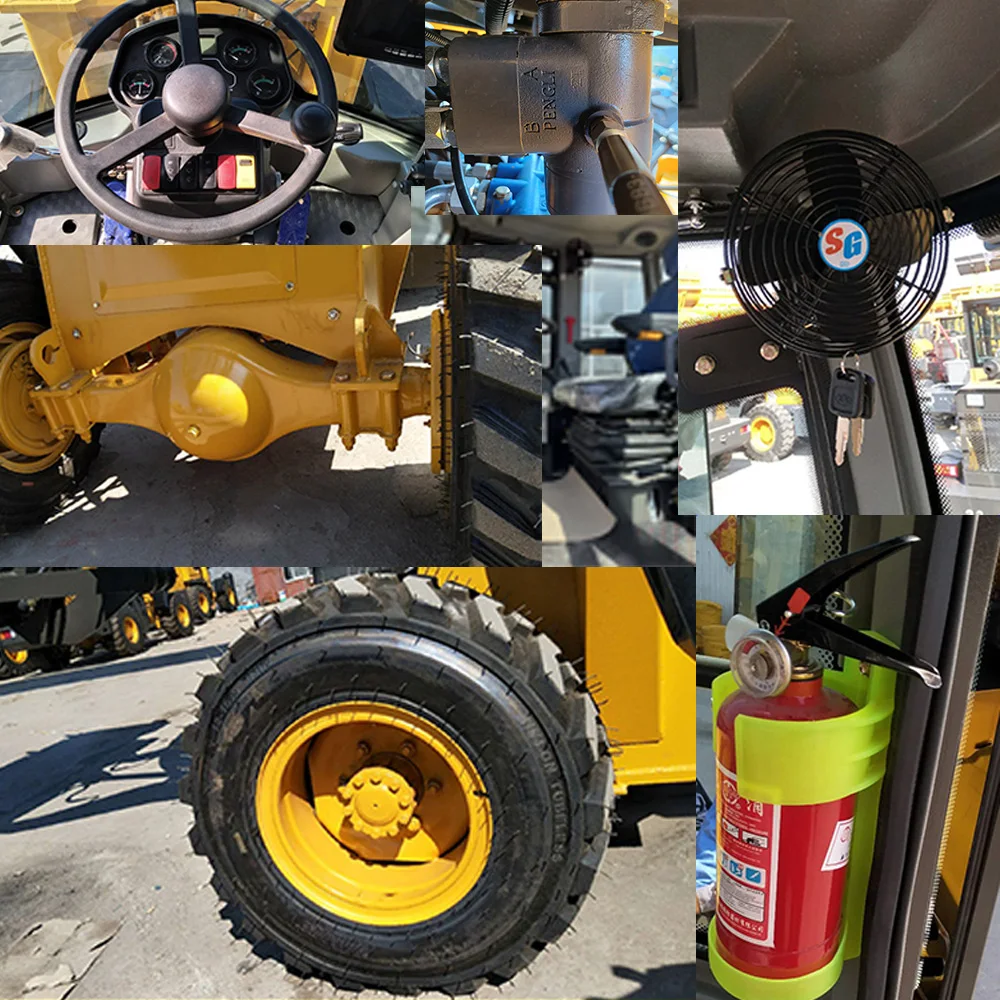 1-Year Warranty Mini Diesel Front Loader with 4x4 Wheel Drive Essential Core Components Included-Engine Motor Pump Bucket