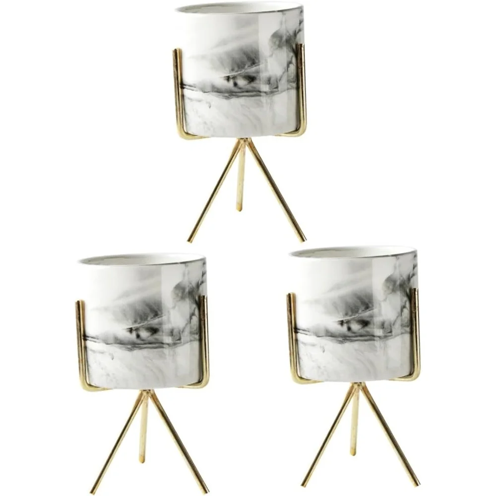 Matte Gold Polished Flower Planter Pot High Quality Brass Plating Finishing Vase From Indian Supplier