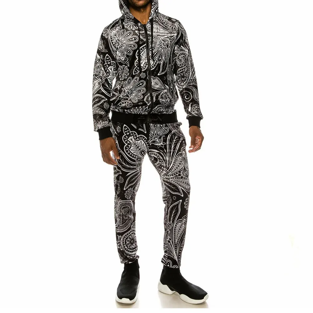 New Fashion Velour Tracksuit Outwear Zipper Hoodie Velour Tracksuit Best Selling Gym Clothing Casual Wear Velour Tracksuit