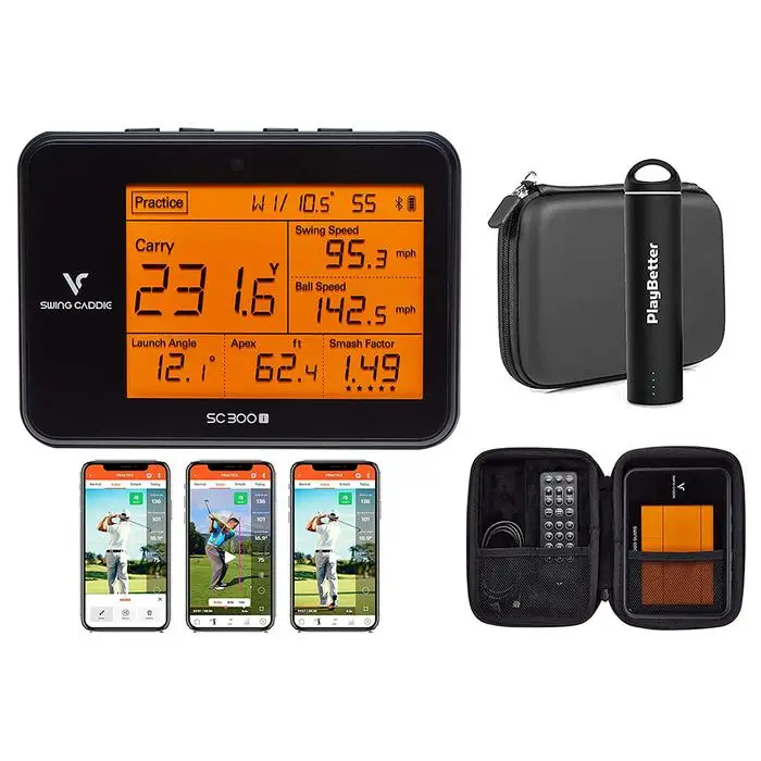 BEST PRICE 2021 Handheld GPS Units SC300i by Voice Caddie Golf Launch Monitor Portable Charger Bundle