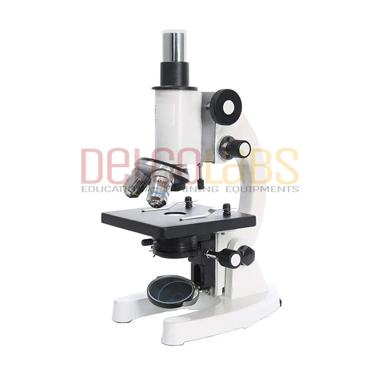 Биология лабораторные принадлежности DELCOLABS оптический Биологический микроскоп монокулярный для школьного обучения и лаборатории