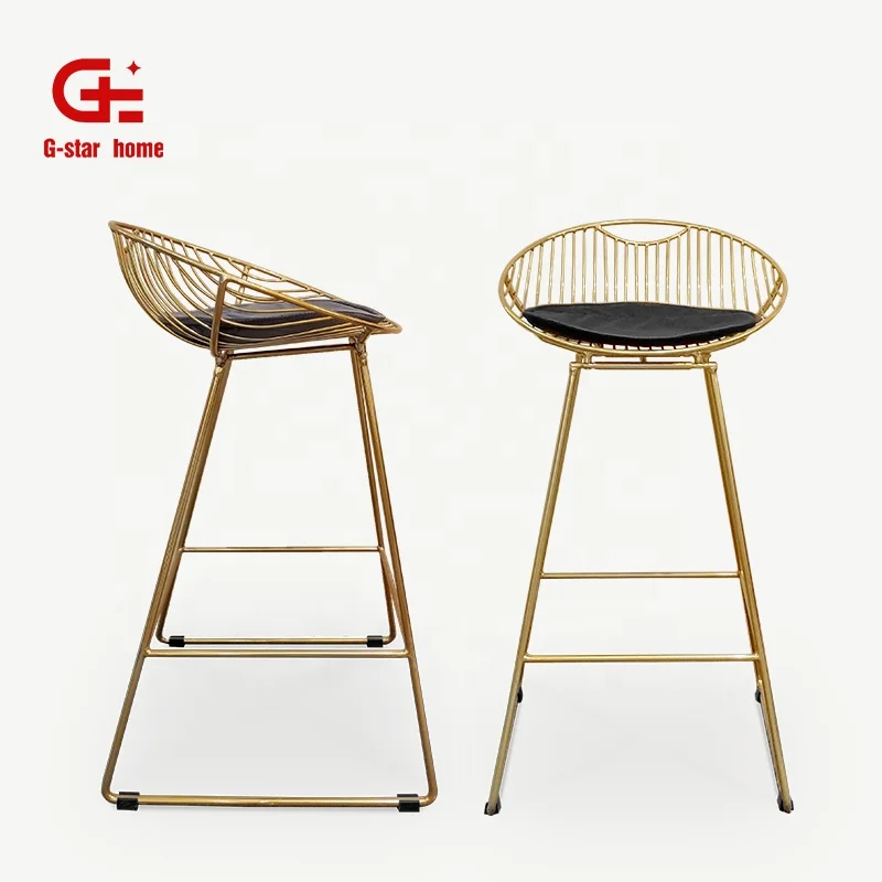 Modern Gstar Home Furniture High Bar Chair Wire Bar Chair Cheap Metal  Metal Wire Bar Stool for Counter