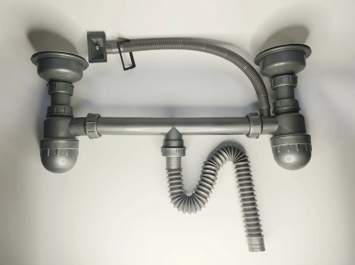 Wholesale Custom Sink Drainage Set,Double Asparagus Strainer Kitchen Sink Filter Overflow Pipe Stainless Steel Drainer