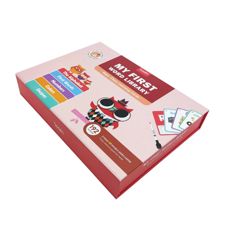 Wholesale Custom Color Printed Paper Low Price Magnetic Closure Kids Toy Playing Cards Book Organizer Box