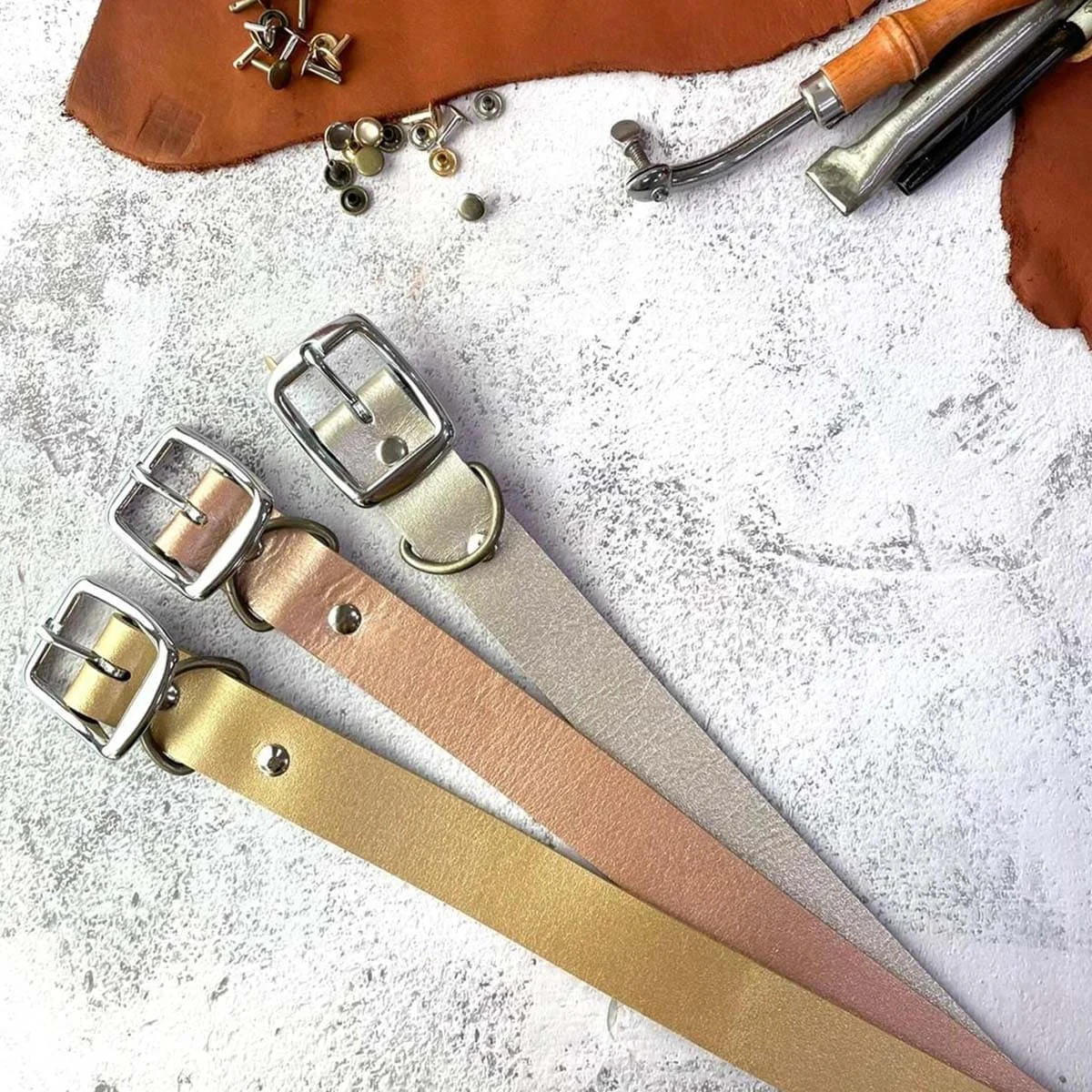 Кожаный Тактический собачий ошейник