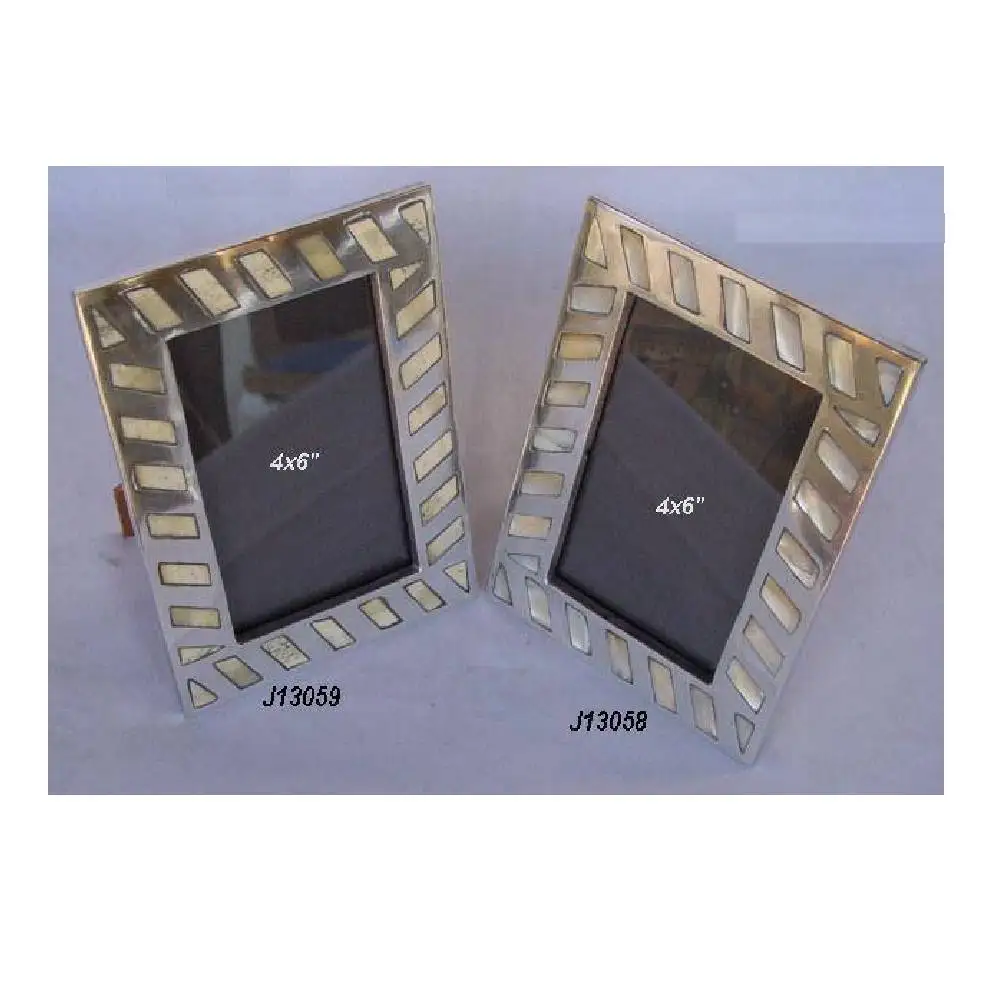 High Quality Metal Picture Photo Frame with Steel and Brass Weaving Table Top Desk Photo Frame Decorative Picture Photo Frame