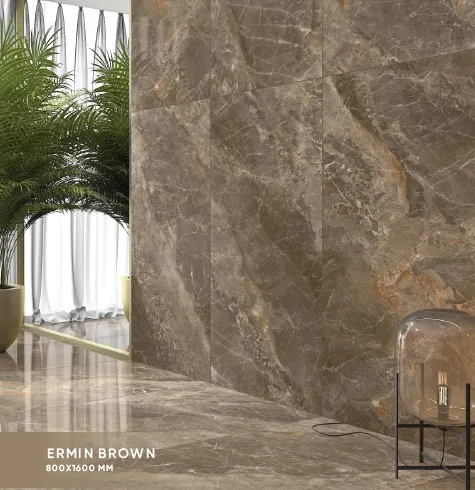 Interior Collection Polished Porcelain Slab Tiles In Size Of 800x1600mm Having High Gloss Finish Surface