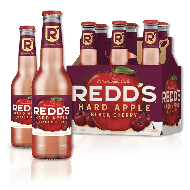 Redds Hard Apple Black Cherry Beer. 6 pack bottles