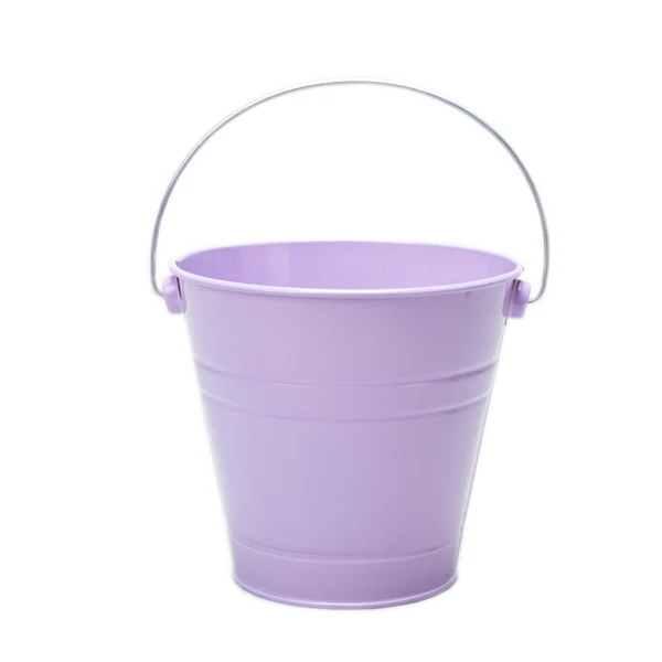 Hot Selling Heavy Metal Round Natural Galvanized Planter Pail Bucket for Wedding Decoration Centerpiece for Camping