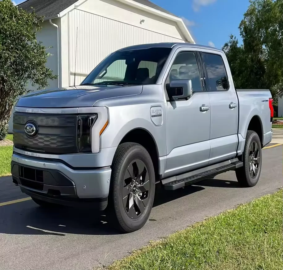 USED 2022 Forr_d F-150 Lightning Lariat Iced Blue Silver ~1400 Miles Dual-Motor 4WD Tow Technology Package Dual Electric Motors