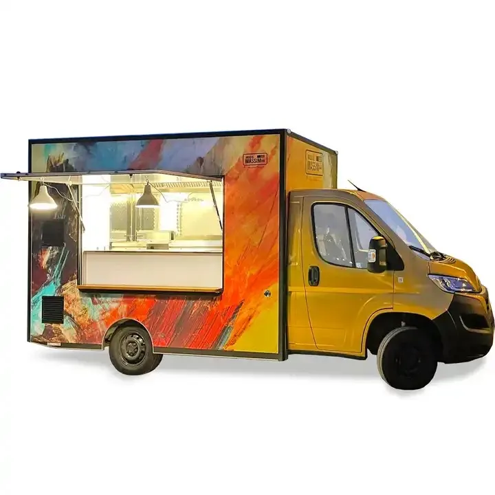 Mobile Food Trailer Street Mobile Food Cart In  Austria Electrical Mobile Food Truck on Sale Steel For Cheap Price