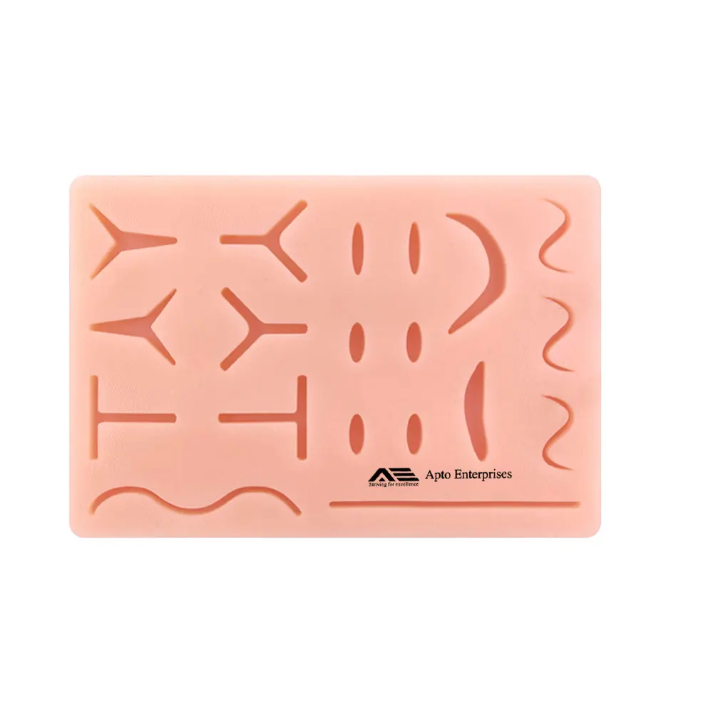 Suturing Training Pad For Doctor Nurse Student Practice Model Wound Silicone Suture Pad Human Traumatic Skin Model