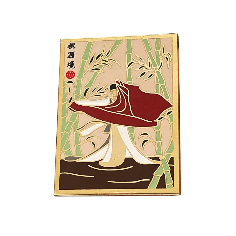 Custom red cool Oblong a lot of letter cheap lapel pin  No Minimum order hand enamel zinc alloy Badge Brooch For Girls Gift