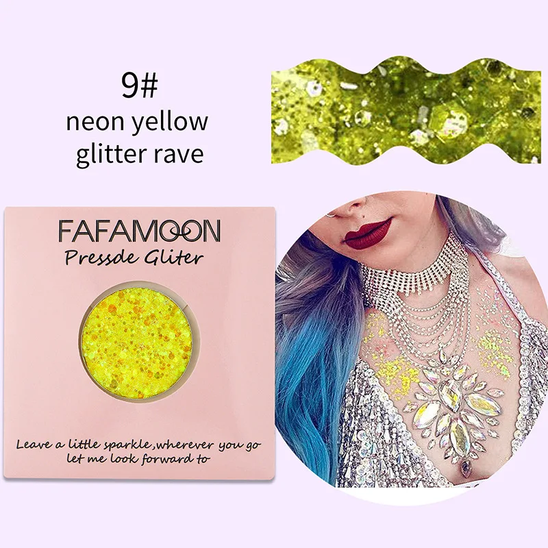 Wholesale Maquillage Gold Sparkle Chunky Pressed eyeshadow Glitter Eye Shadow Makeup Products