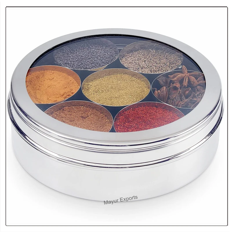 Stainless Steel Spice Set Indian Spice container set