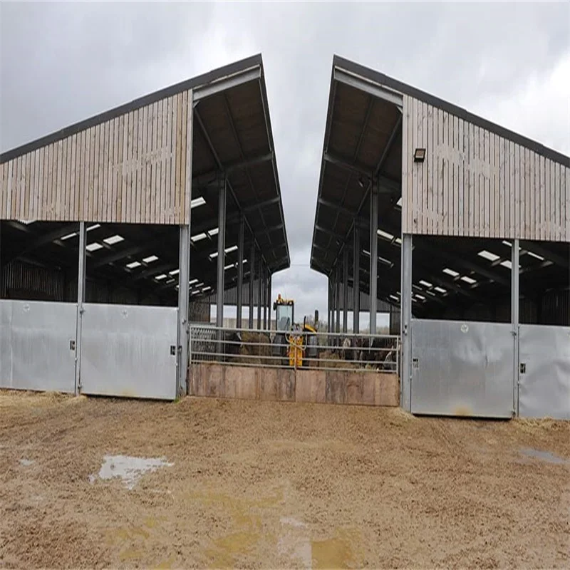 Prefab Horse Stable Cow Shed Farm Building Cattle Barns Goat Shelter Light Steel Structures