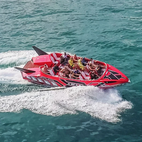 Alesta Marine Luxury Commercial Jet Boat BLACK New Fiber Glass Entertainment Speed Boat Best Quality White Ocean Sea Lake River