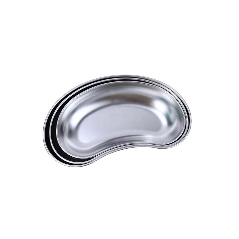Surgical Dental Trays Medical Surgery Dental Instruments Curved Stainless Steel Kidney Bowl Tray