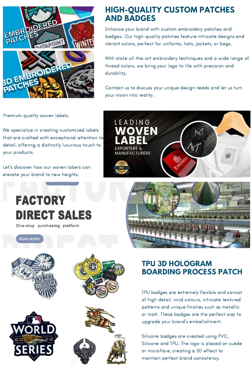 Wholesale Custom Damask Woven Clothing Labels for Garment Red Brand Logo Sewing on Rectangle Fabric Labels for Caps Use