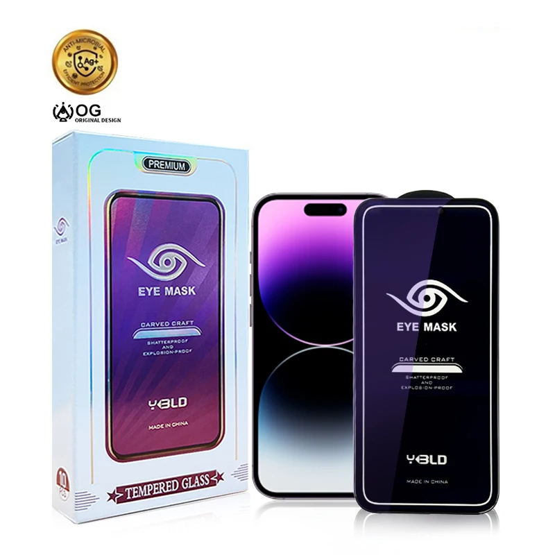 Anti Blue Light Full Cover Tempered Glass For IPhone 14 Anti UV Ray Eye Protection Screen Protector Film For iPhone 14 Pro Max