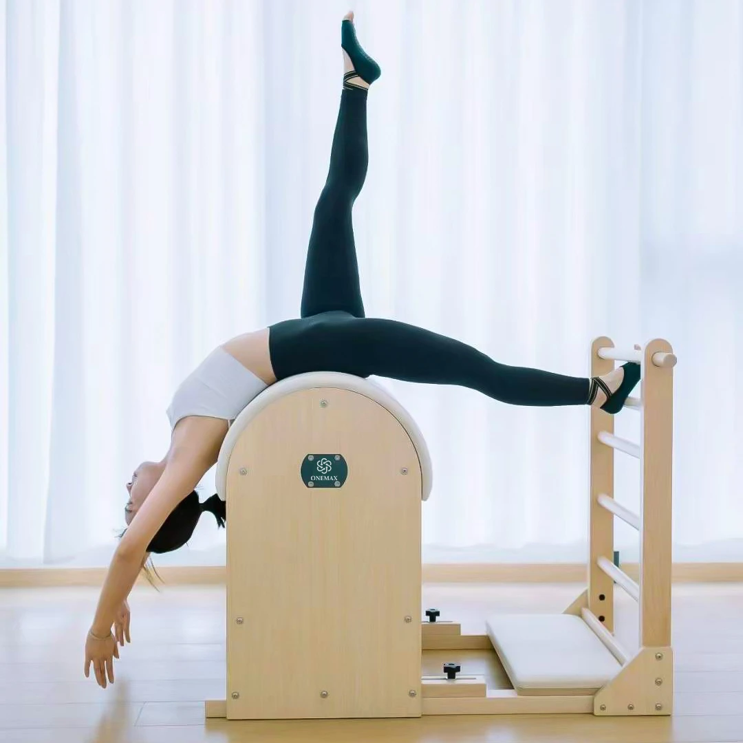ONEMAX Pilates Body Stretch Home Gym Fitness Yoga Equipment Pilates Ladder Barrel