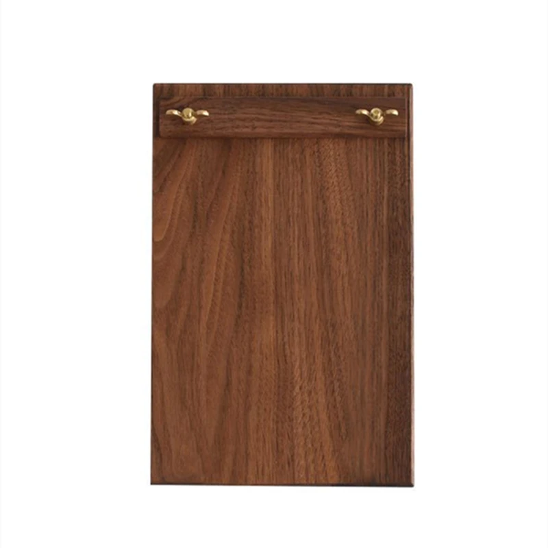 Custom Wooden Menu Board with Rubber Bands Solid Wood Clip-less Clipboard Restaurant Boards Menu Receipt Holder Check Presenter
