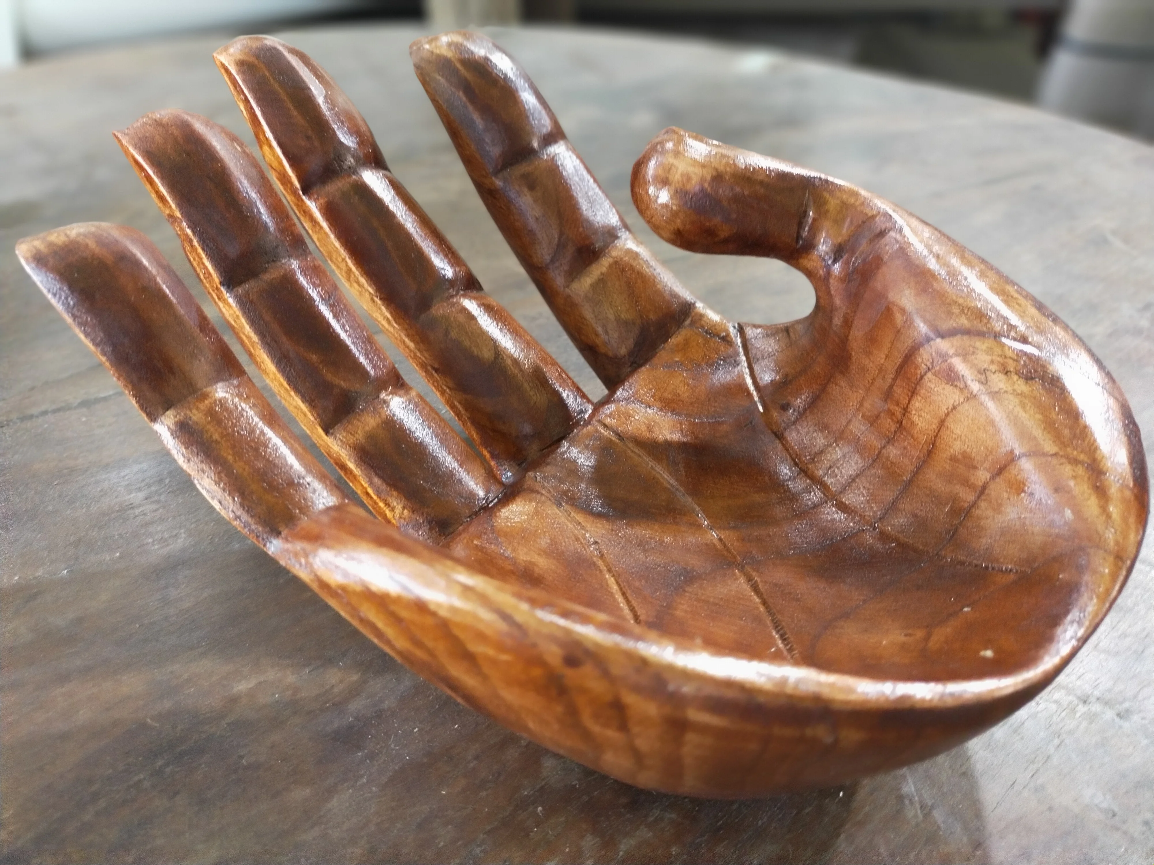 Wooden Hand Praying Bowl