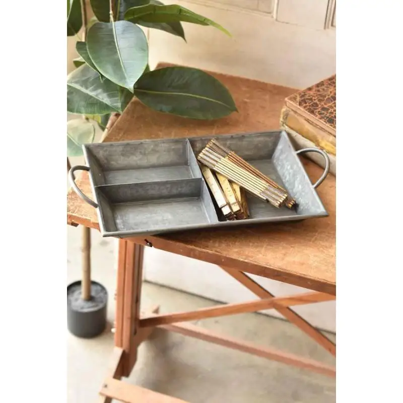 Set of 3 premium quality galvanized round serving tray with customized shape & size for home kitchen use  party occasion
