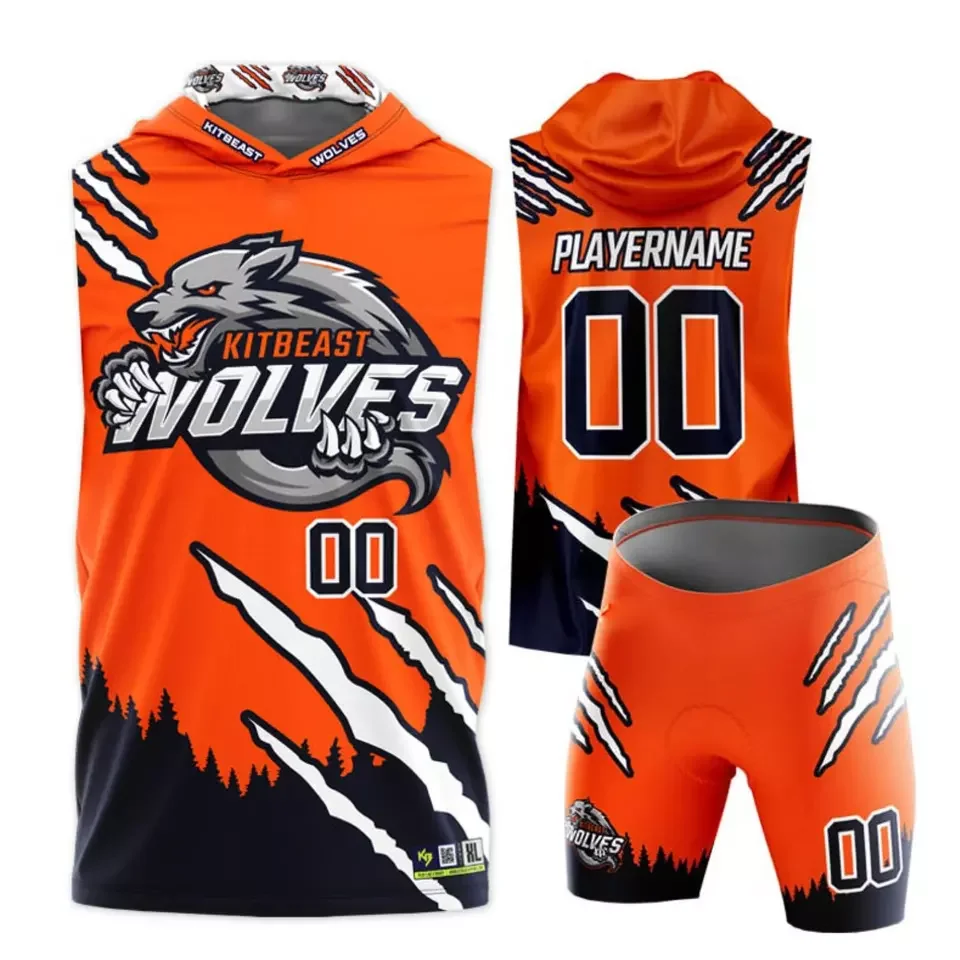 Custom Team Logo & Numbers sublimated 7v7 football uniform in best design top quality 7 on 7 compression shorts