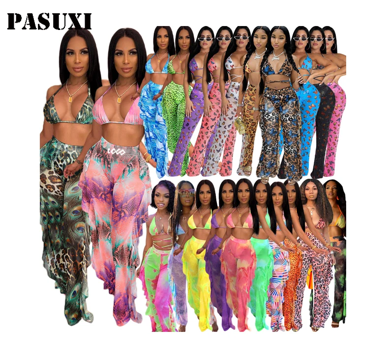 2023 купальник с рюшами и цветочным принтом