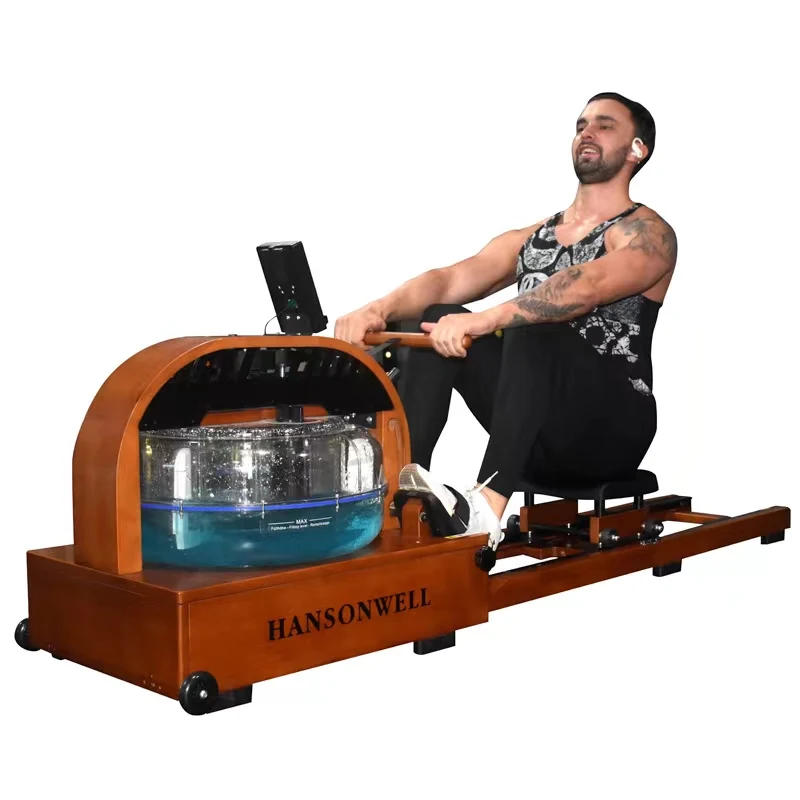 Hot Selling High Quality Commercial Water Wooden Rower Gym Club Rowing Machine Fitness equipment