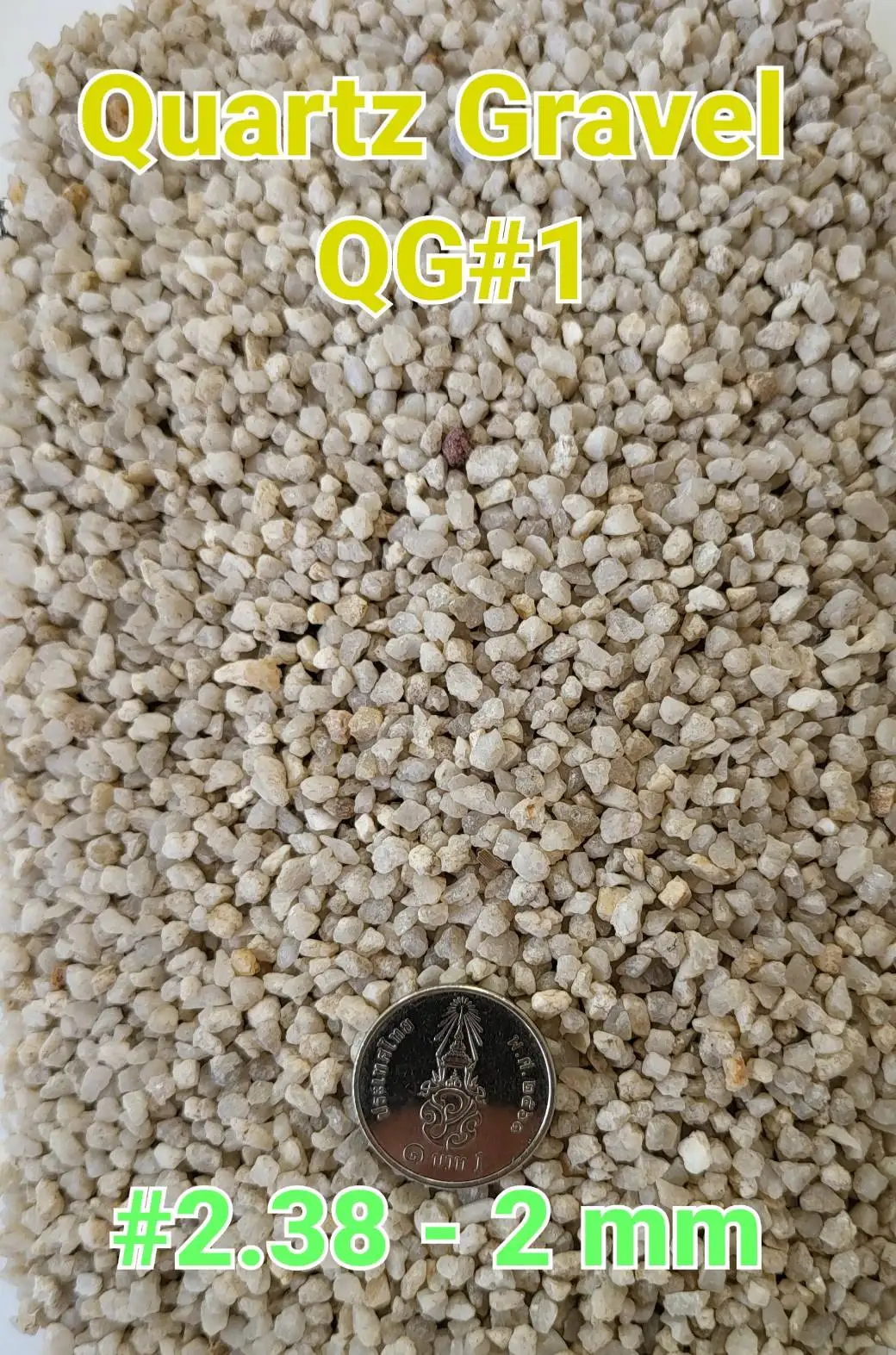 Non-Metallic Mineral Deposits of Silica Sand and Quartz Gravel QG#1 8/10 (2.38-2 mm) Granulated Sand Chemicals from Thailand