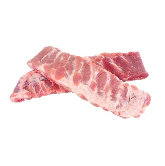 Top Quality Bulk Buy Frozen pork loin rib meat, 120g-150g/pack, bone-in. Affordable price, high-quality pork meat.