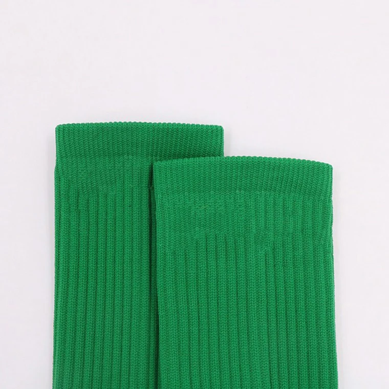 Custom sale grey green youth athletic anti slip ankle compression sports high crew socks with grip
