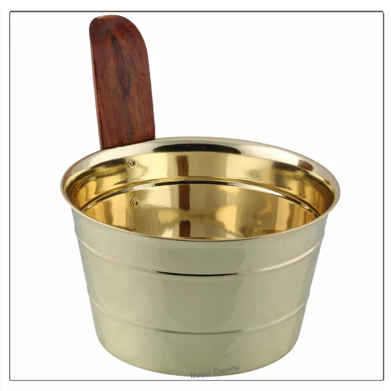 Sauna room equipment Stainless Steel Gold Sauna Bucket with Scoop Sauna Accessories Set
