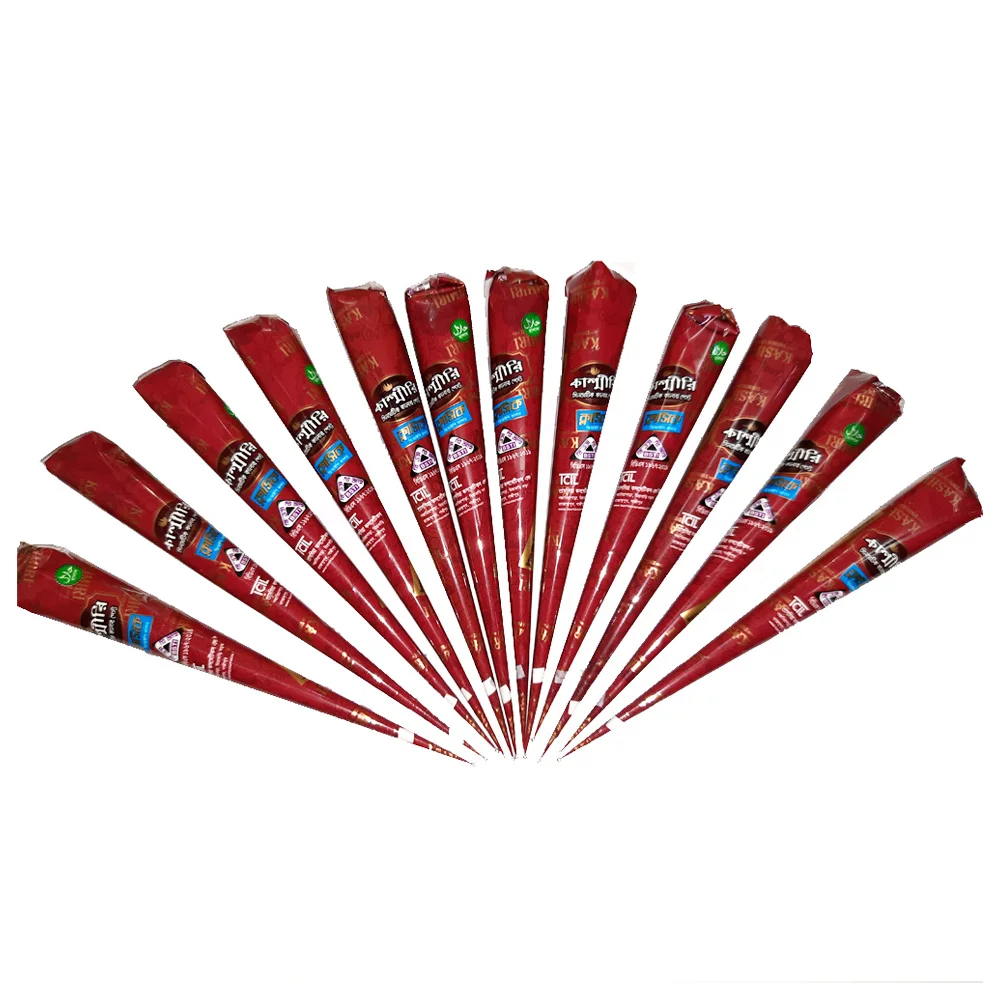 Kashmiri Henna Mehndi Multicolor Instant Color Tattoo Mehndi Manufacture From Bangladeshi Natural Cone Mehndi New Style Makeup