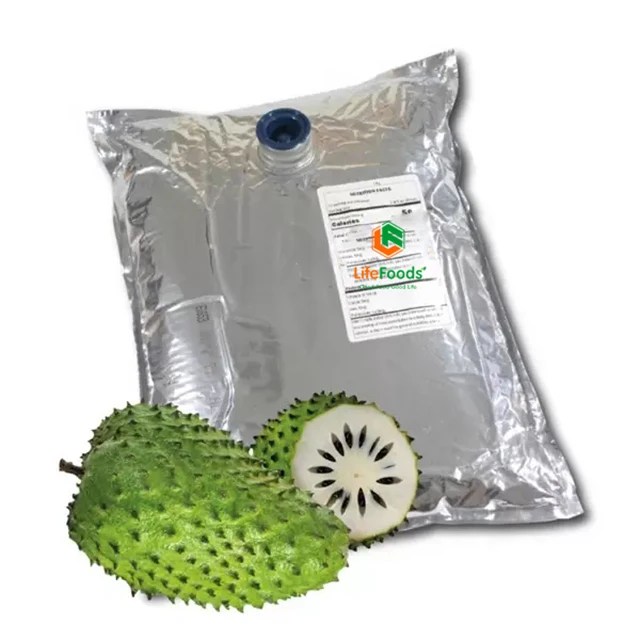 BQF process ISO certification ingredient high shelf 24 months life quality fruit supplier Frozen Soursop Puree from Vietnam