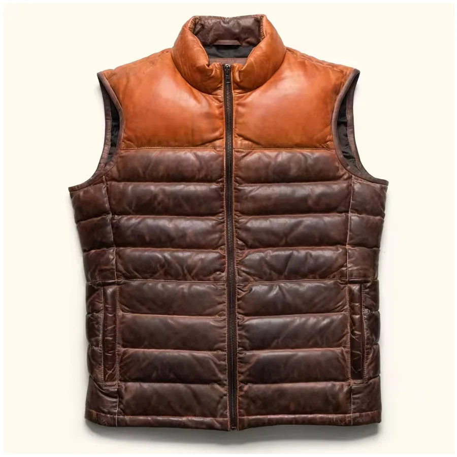Top quality Custom logo now available in  less price 100% leather  vest