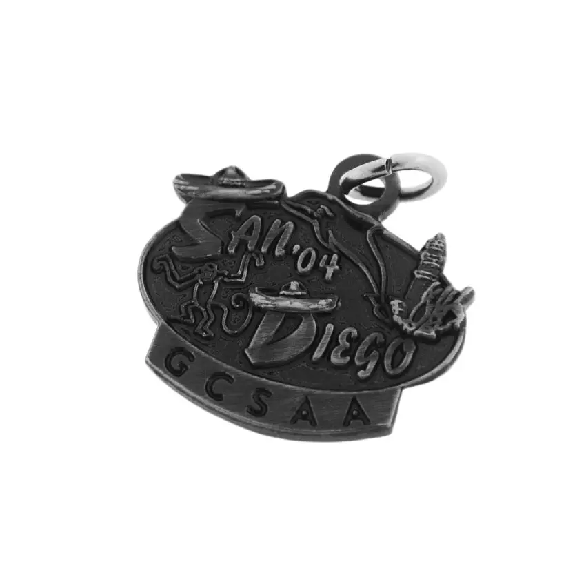 high quality custom lion, camera, logo 3D metal pendant