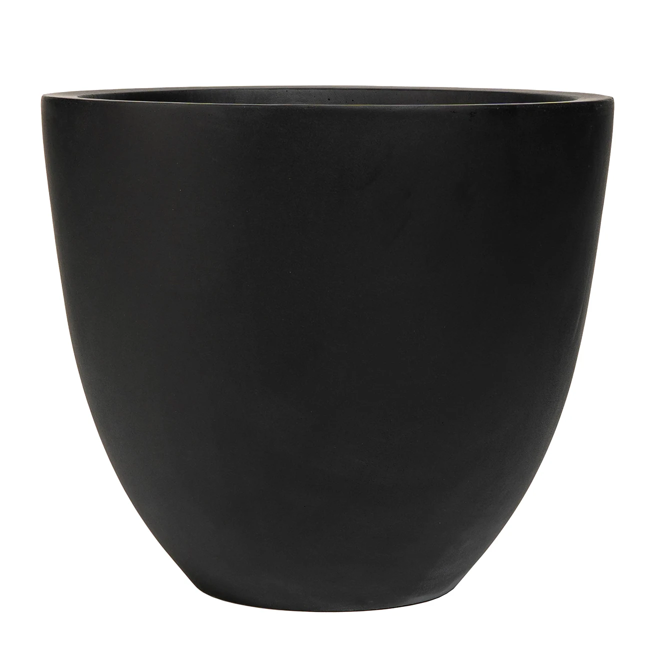 Egg fiberglass planter pot urn matte finished paint grey color flower plant with drainage outdoor made in Vietnam