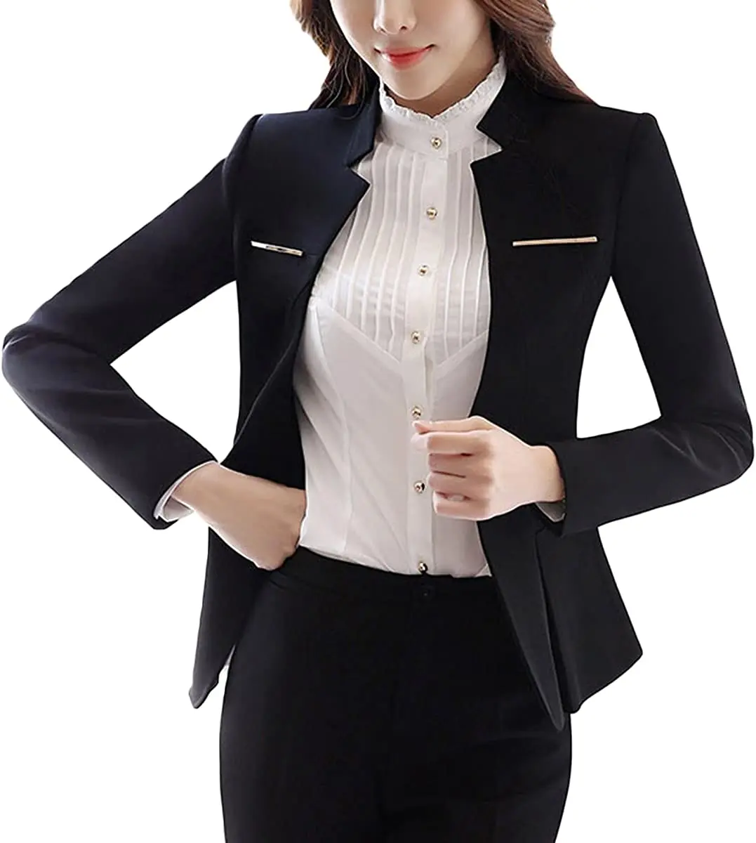 New Fashion Two Piece Set Women Clothing Business Formal Ladies Suit Pink Blazer and Pants Custom sets