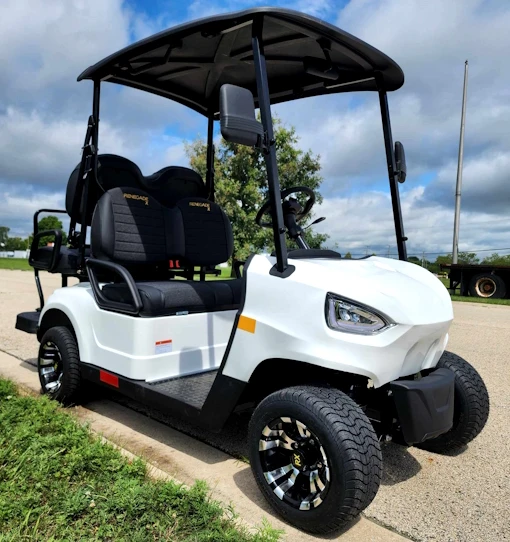48V Electric Golf Cart 4 Seater Renegade X Edition Utility Golf UTV - BLUE White