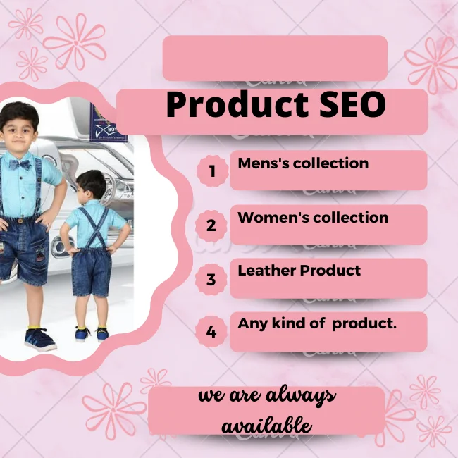 Product SEO of any types for marking and advertisement of product ranking