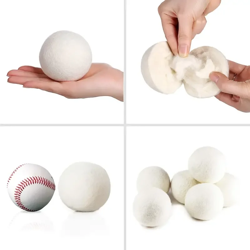 Reusable Premium Natural Wool Dryer Balls Replace Dryer Sheets Fabric Softener Laundry Balls For Dryer